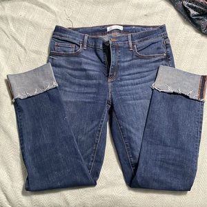 Loft straight crop jeans